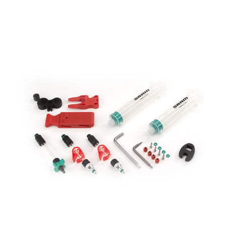 SRAM Standard Mineral Oil Bleed Kit (Includes 2 Standard Syringes, M4 Fittings, Bleed Blocks, Torx Tool, Crowfoot, Bleeding Edge Fitting) - DB8/Maven:  INCLUDES MAXIMA MINE