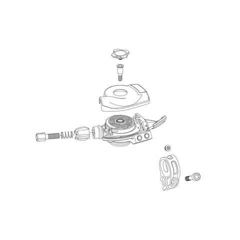 SRAM Shift Lever Trigger Cover Kit Eagle:  INC 4 SCREWS, CLAMP