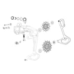 SRAM REAR DERAILLEUR CAGE ASSEMBLY KIT GX T-TYPE EAGLE AXS (FULL REPLACEMENT CAGE ASSEMBLY INCLUDING OUTER AND INNER CAGES, DAMPER AND PULLEYS):