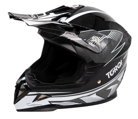 Revvi TORQI Full Face Children MOTOCROSS Helmet (47-48cm) (49-50cm) (5 – Scuff Wheels