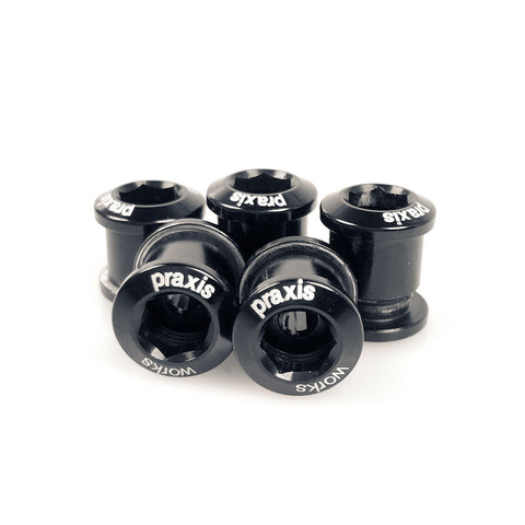 Praxis - SPARE - Chainring Bolts Alloy Black (5 pack)