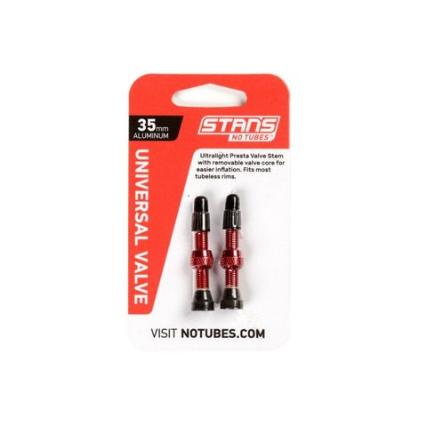 Stans NoTubes - VALVE STEM PAIR UNI AL PRESTA 35MM RED