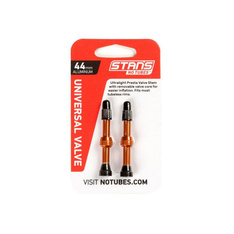 Stans NoTubes - VALVE STEM PAIR UNI AL PRESTA 44MM ORANGE