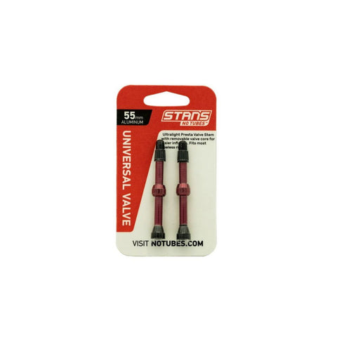 Stans NoTubes - VALVE STEM PAIR UNI AL PRESTA 55MM RED