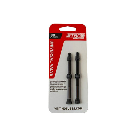 Stans NoTubes - VALVE STEM PAIR UNI AL PRESTA 80MM BLACK