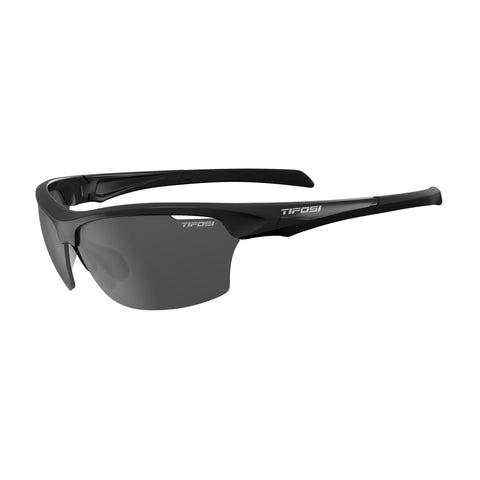 Tifosi Intense Single Lens Sunglasses 2018: GLOSS BLACK/SMOKE LENS