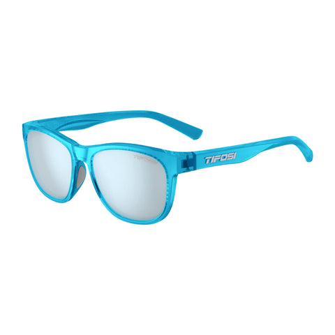 Tifosi Swank Single Lens Sunglasses 2019: CRYSTAL SKY BLUE/SMOKE BRIGHT BLUE