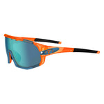 Tifosi Sledge Interchangeable Clarion Lens Sunglasses 2020: CRYSTAL ORANGE/CLARION BLUE