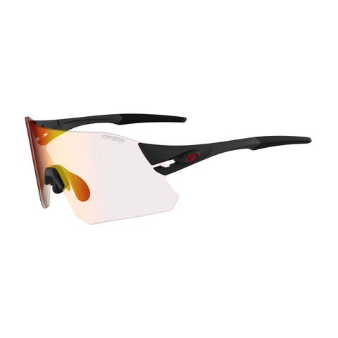 TIFOSI RAIL CLARION FOTOTEC LENS SUNGLASSES 2022: MATTE BLACK/CLARION RED