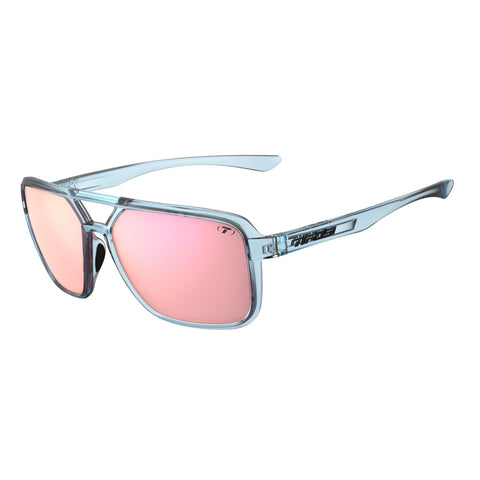Tifosi Salto Single Lens Sunglasses 2024: BLUE HORIZON PINK MIRROR