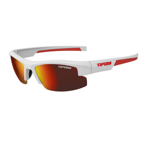 Tifosi Shutout Single Lens Sunglasses 2021: MATTE WHITE/RED
