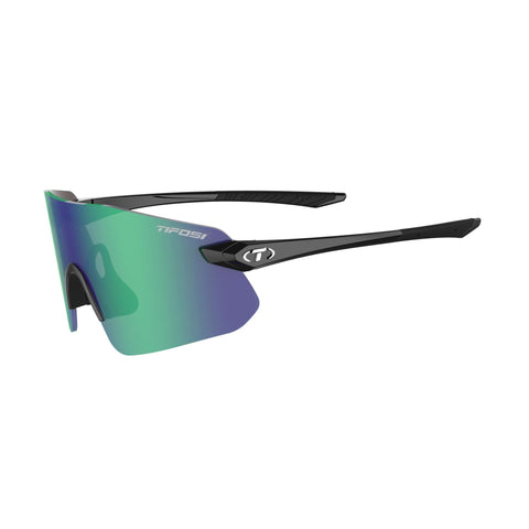 TIFOSI VOGEL SL SINGLE LENS SUNGLASSES 2024: GLOSS BLACK/SMOKE GREEN