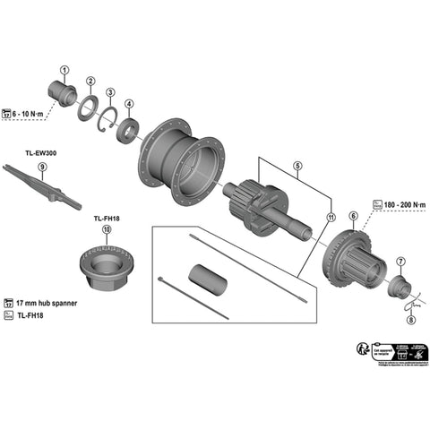 TOOL TLFH18 freewheel body tool