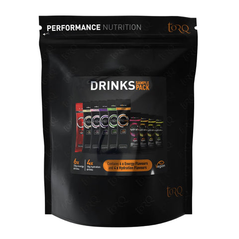 TORQ Sample Pouch Pack 10 Energy & Hydration Drinks (6 x Energy, 4 x Hydration):