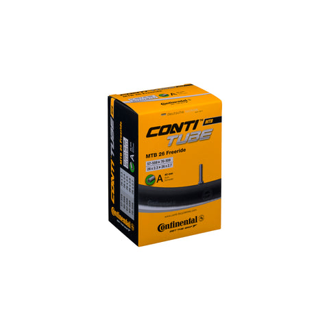 Continental MTB Tube Freeride - Schrader 40mm Valve: BLACK 26X2.30-2.70"