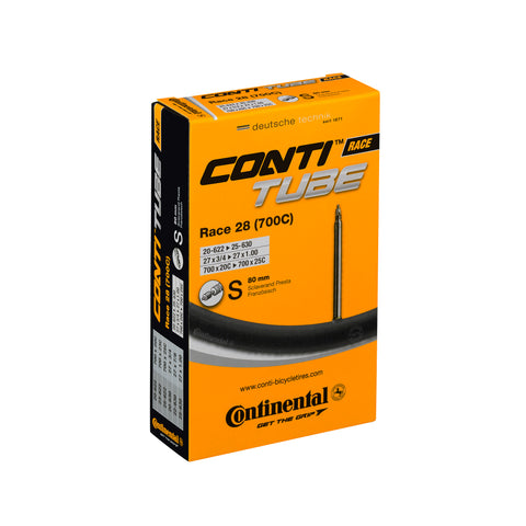 Continental Race Tube - Presta 80mm Valve: BLACK 700X20-25C