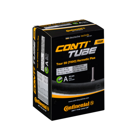 Continental Tour Tube Hermetic Plus - Schrader 40mm Valve: BLACK 26X1.30-1.75"