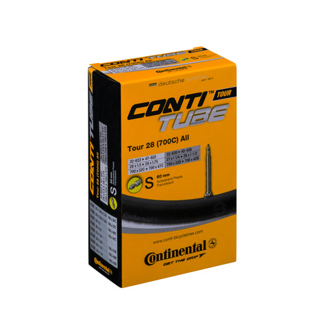 Continental Tour Tube - Presta 60mm Valve: BLACK 700X32-47C