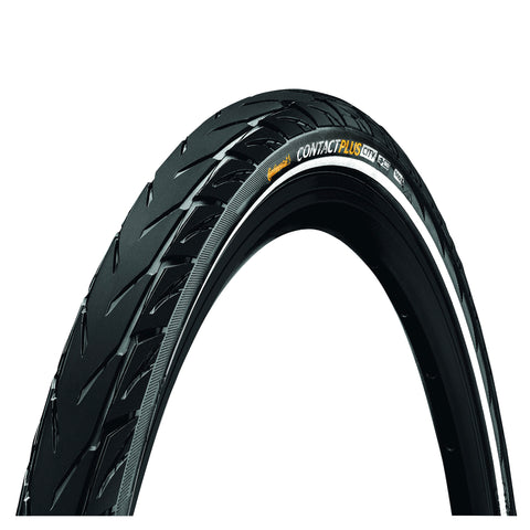 Continental CONTACT Plus City Reflex Tyre - Wire Bead: BLACK/BLACK REFLEX 700X42C (40C)