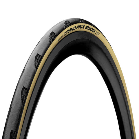 Continental Grand Prix 5000 Tyre - Foldable Blackchili Compound 2021: BLACK/CREAM 700X28C