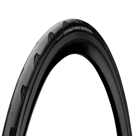 Continental Grand Prix 5000S Tubeless Ready Tyre - Foldable Blackchili Compound 2021: BLACK/BLACK 700X28C
