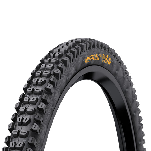 Continental Kryptotal Rear Downhill Tyre - Supersoft Compound Foldable 2022: BLACK & BLACK 29X2.40"