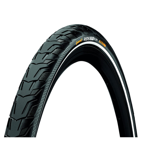 Continental RIDE City Reflex Tyre - Wire Bead: BLACK/BLACK REFLEX 700X47C (45C)