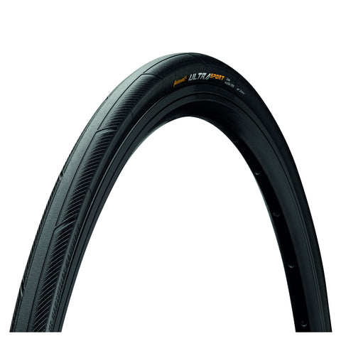 Continental Ultra Sport III Tyre - Wire Bead PureGrip Compound: BLACK/BLACK 700X25C