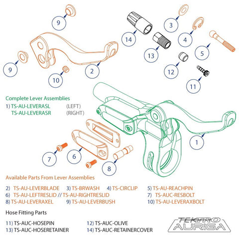 TEKTRO SPARES - AU - Lever Pivot Bush