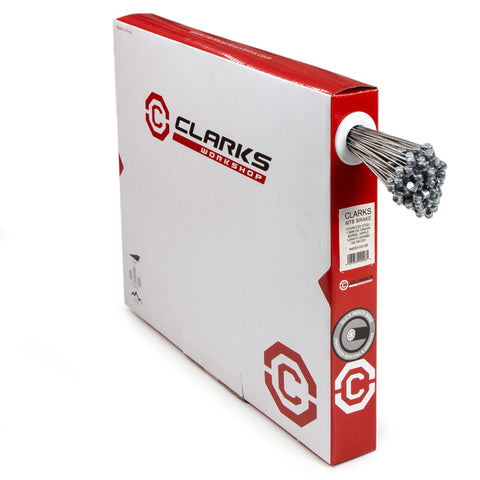 Clarks MTB/Hybrid Die-Drawn S/S Inner Brake Wire W1.5 x L2000mm Barrel Nipple Dispenser Box (100pcs):