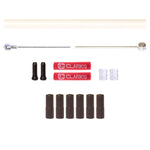 Clarks Universal S/S Front & Rear Brake Cable Kit w/P2 White Outer Casing: