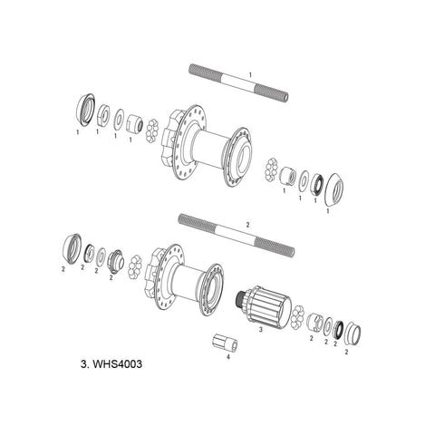 SRAM SPARE - WHEEL SPARE PARTS KIT FREEHUB BODY, MTH 406: