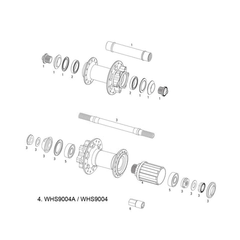 SRAM SPARE - WHEEL SPARE PARTS KIT FREEHUB BODY X-9/X-7/RISE 40,: