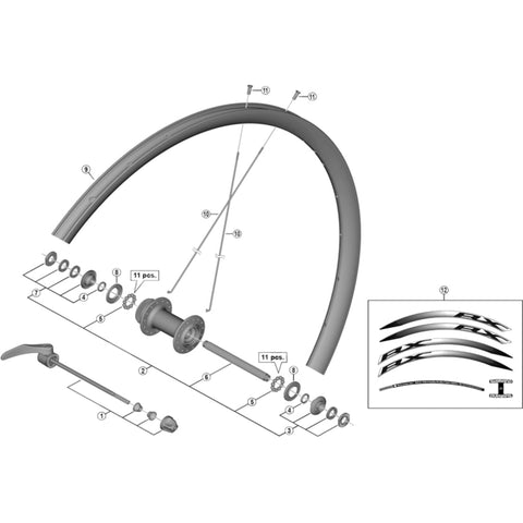 SPRE WHRX010-F comp hub axle 108mm