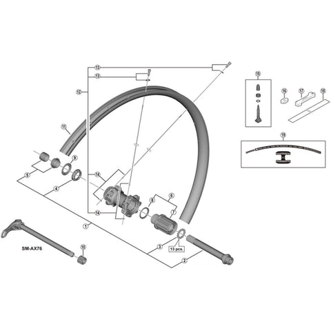 SPRE WHM8000-TL275 spoke 281.5mm