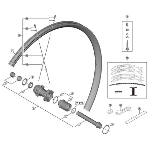 SPRE WH-RX570-TL-700C spoke 296mm