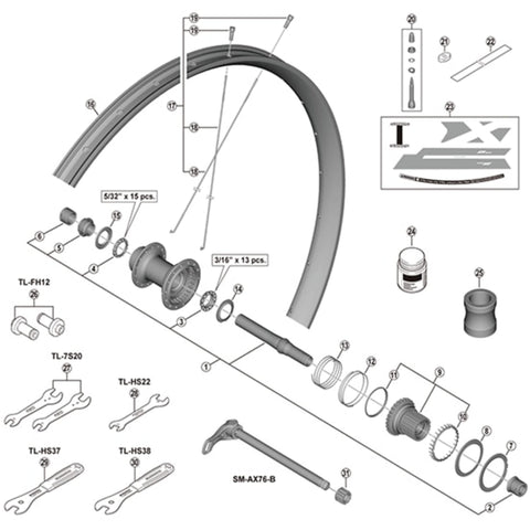 SPRE WH-M8120-TL-R12-B-275 spoke 269.5mm