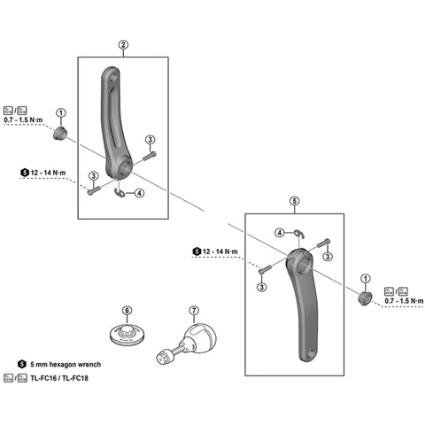 SPRE FCM8100 crank arm fixing bolt