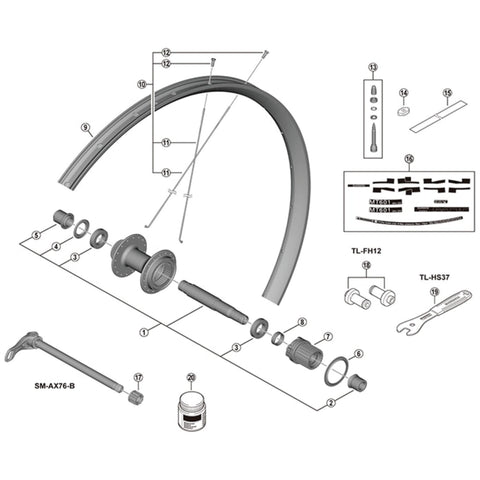SPRE WHMT601-TLR12-29 spoke 286.5mm