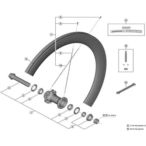 SPRE WHR9270-C60-HR-TU-F LH spoke 252mm