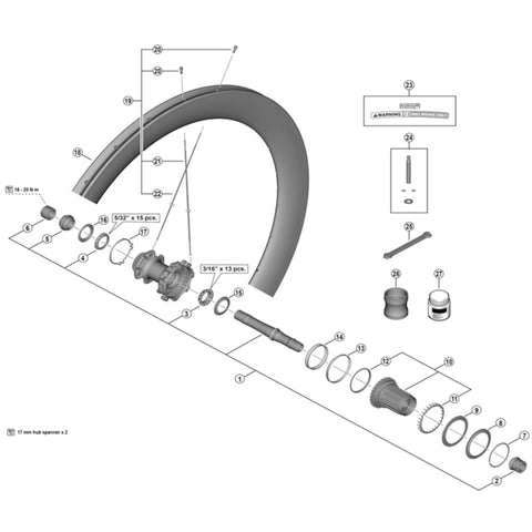 SPRE WHR9270-C60-HR-TU-R LH spoke 245mm