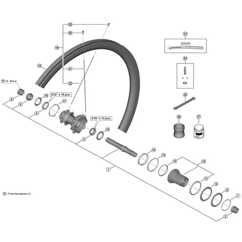 SPRE WHR9270-C36-TU-F LH spoke 285mm
