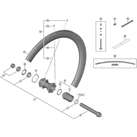 SPRE WHR8170-C50-TLR LH spoke 253mm