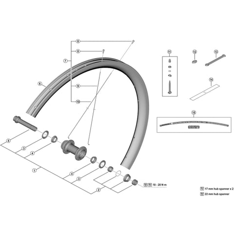 SPRE WHRS710-C32-TL-R RH spoke 281.5mm