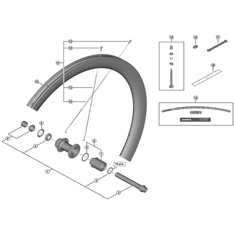 SPRE WHRS710-C32-TLR complete hub axle
