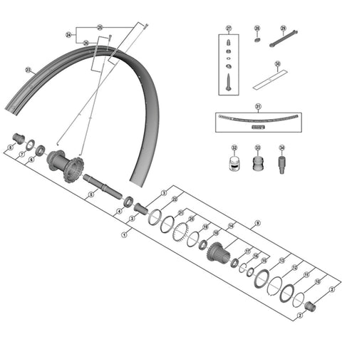 SPRE WHM9220 spoke and nipple 297mm