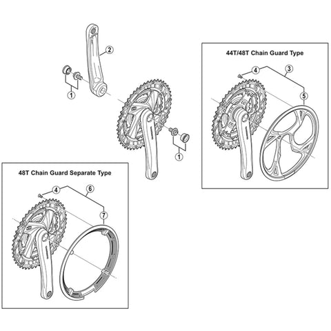 SPRE FCM371 44T chain guard&bolts