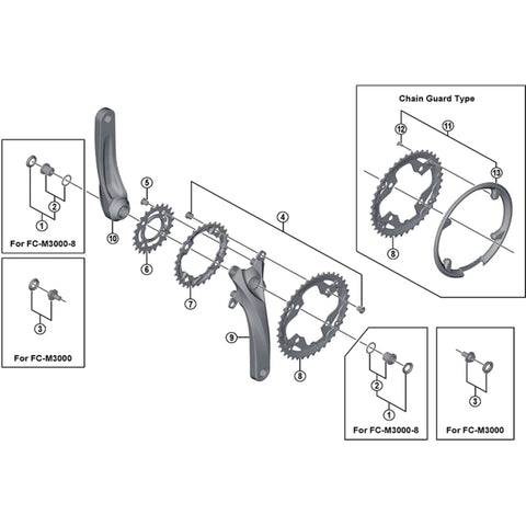 SPRE FC-M4000 crank arm fixing bolt