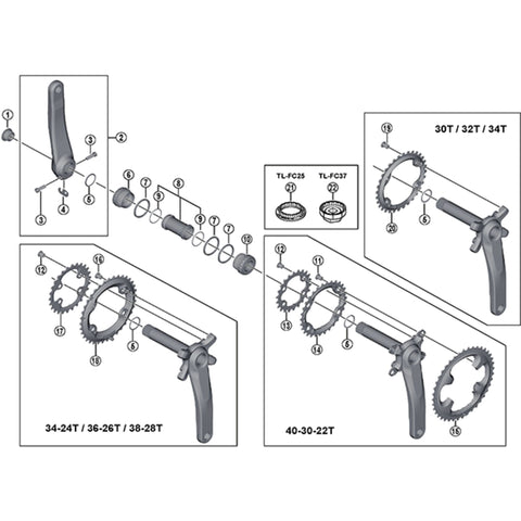 SPRE FC-M8000 LH crank arm 165mm