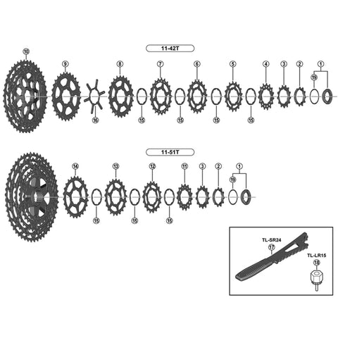 SPRE CSM7000 sprocket spacer 2.18mm